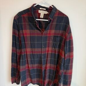 H&M Casual Button Down Shirt in Red and Blue